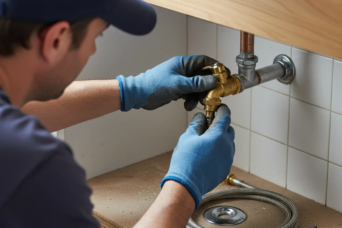 Shutoff valve and fitting work during Well Pump Repair in Clearwater